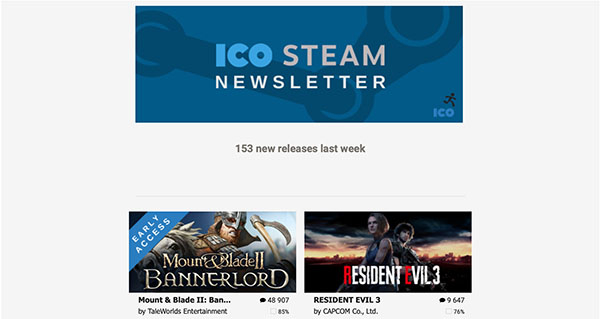 ICO Steam Newsletter