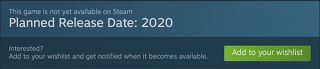 Steam Coming Soon Window